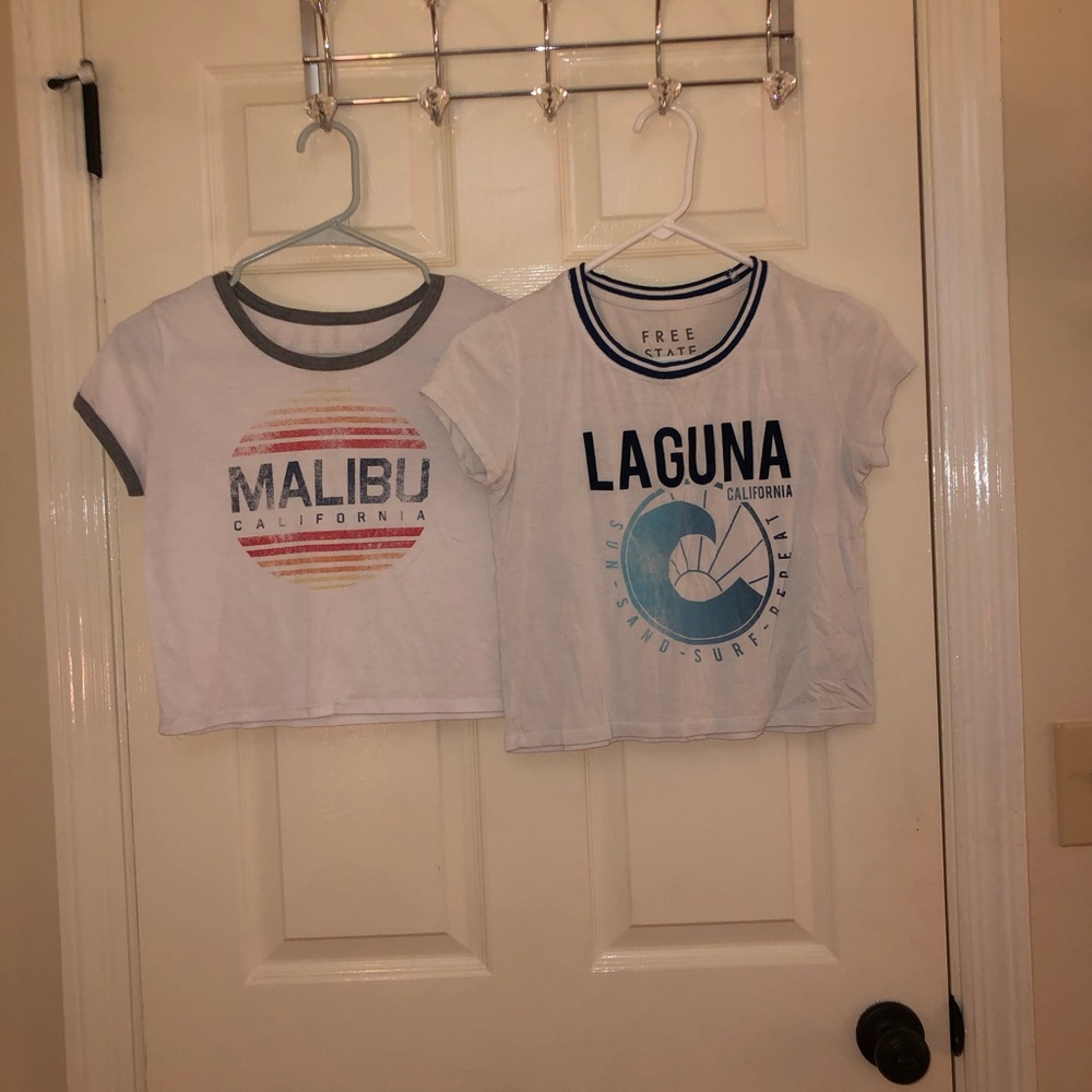 two white crop tops